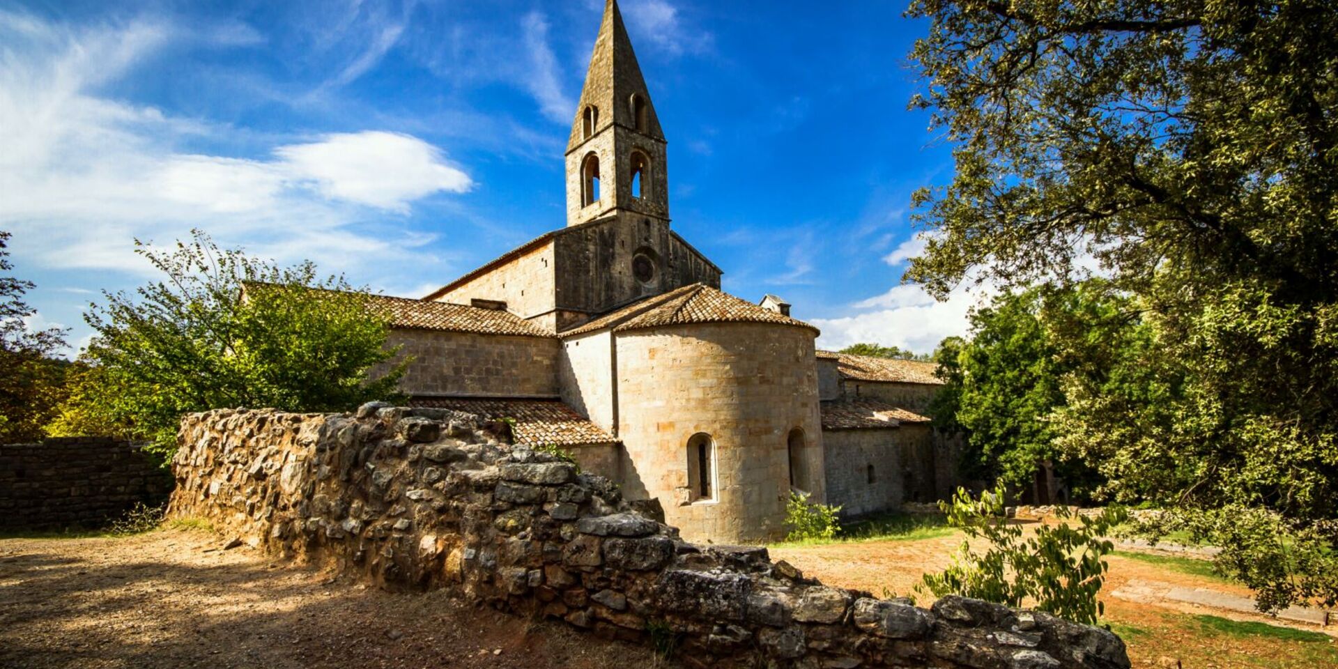 De apsis van de abdij van Thoronet in de Provence